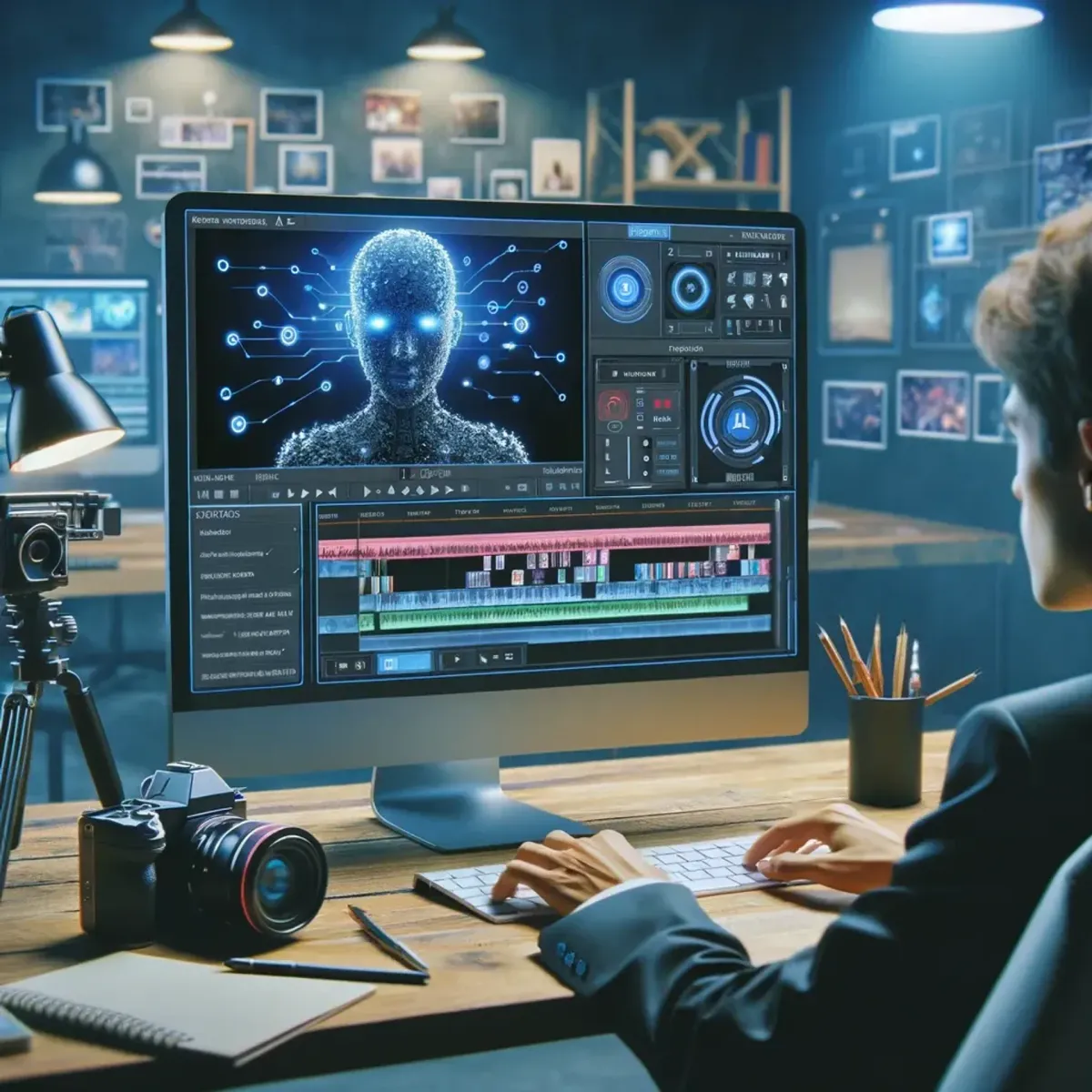 Free ai video generator creating slideshow videos with transitions and effects